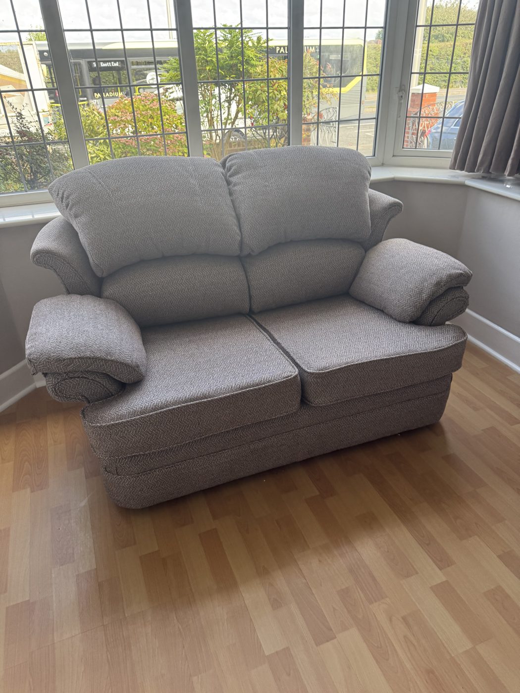Re-upholstered sofa delivered back to a customer home in Blackpool